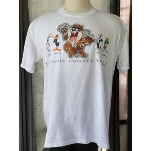Vintage Classic Looney Tunes T-Shirt 1993 Embroidered Single Stitch XL Taz